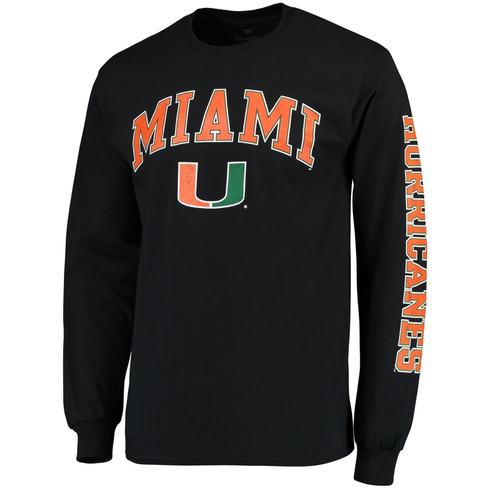 Miami Hurricanes Black Long Sleeve Shirt